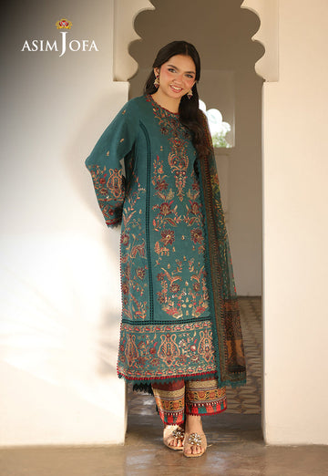 Asim Jofa | Summer Rhapsody | AJUBU-03 Embroidered Jacquard - House Of Hania