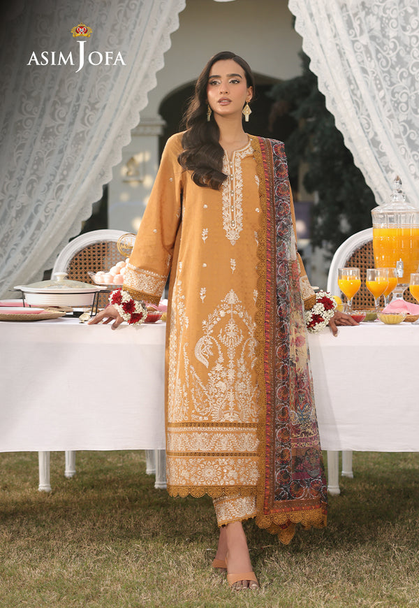 Asim Jofa | Summer Rhapsody | AJUBU-04 Embroidered Jacquard - House Of Hania