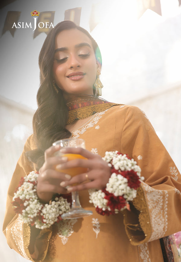 Asim Jofa | Summer Rhapsody | AJUBU-04 Embroidered Jacquard - House Of Hania