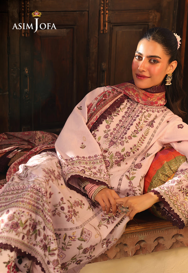 Asim Jofa | Summer Rhapsody | AJUBU-05 Embroidered Jacquard - House Of Hania