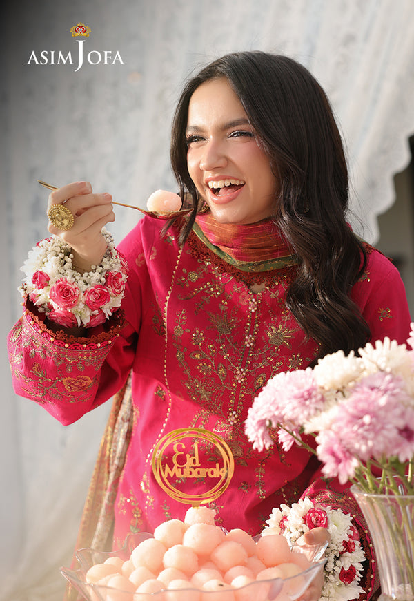 Asim Jofa | Summer Rhapsody | AJUBU-06 Embroidered Jacquard - House Of Hania