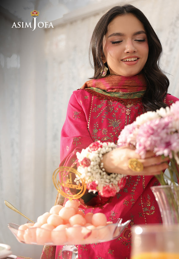 Asim Jofa | Summer Rhapsody | AJUBU-06 Embroidered Jacquard - House Of Hania