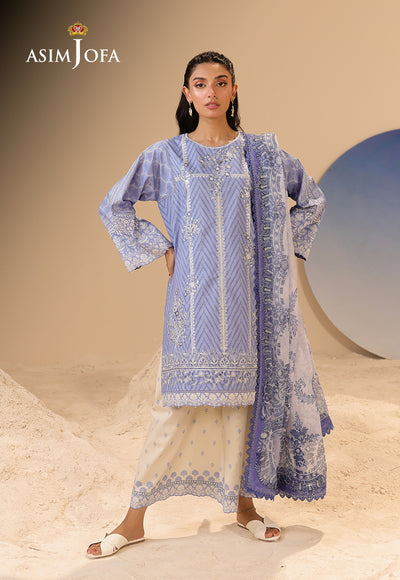 Asim Jofa | Summer Rhapsody | AJUBU-13 Printed Embroidered Lawn - House Of Hania