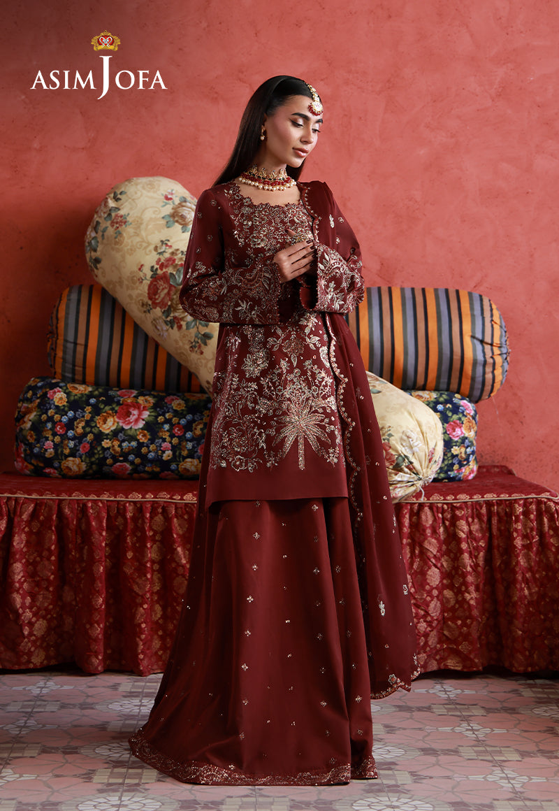 Asim Jofa | Wedding Festive Collection | AJULN-11 - House Of Hania