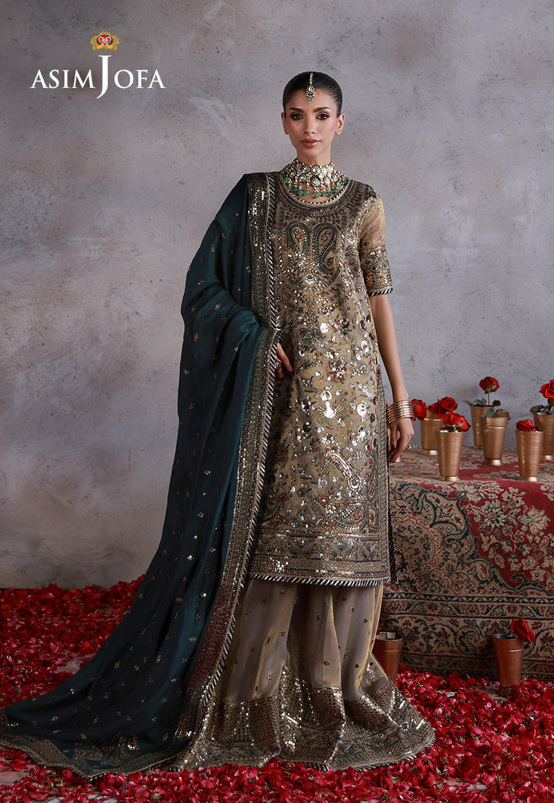 Asim Jofa | Wedding Festive Collection | AJULN-19 - House Of Hania