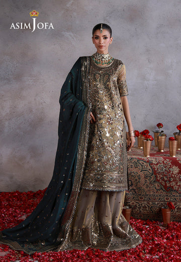 Asim Jofa | Wedding Festive Collection | AJULN-19 - House Of Hania