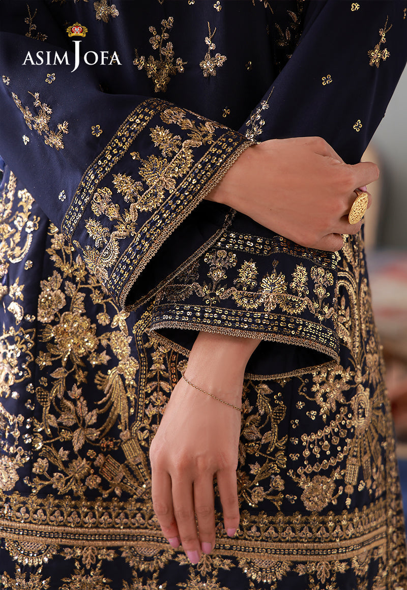 Asim Jofa | luxury Pret'26 | AJLPN-04 Embroidered Poly Silk Stitched 2pcs - House Of Hania