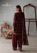 Asim Jofa | luxury Pret'26 | AJLPN-05 Embroidered Poly Silk Stitched 3pcs - House Of Hania
