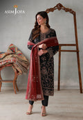 Asim Jofa | luxury Pret'26 | AJLPN-06 Embroidered Poly Silk Stitched 3pcs - House Of Hania