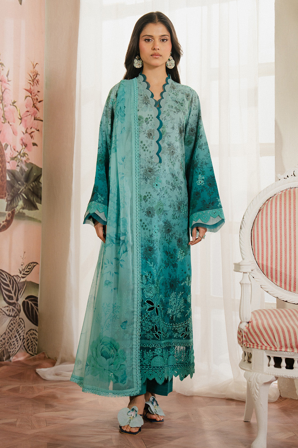 Ayzel | Armelia Printed Lawn 25 | Esmera - House Of Hania