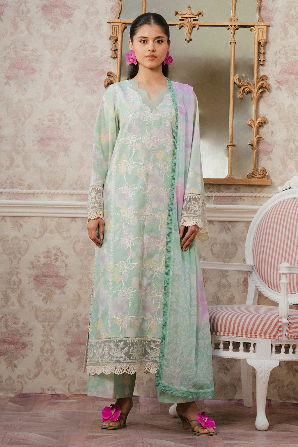Ayzel | Armelia Printed Lawn 25 | Liora - House Of Hania