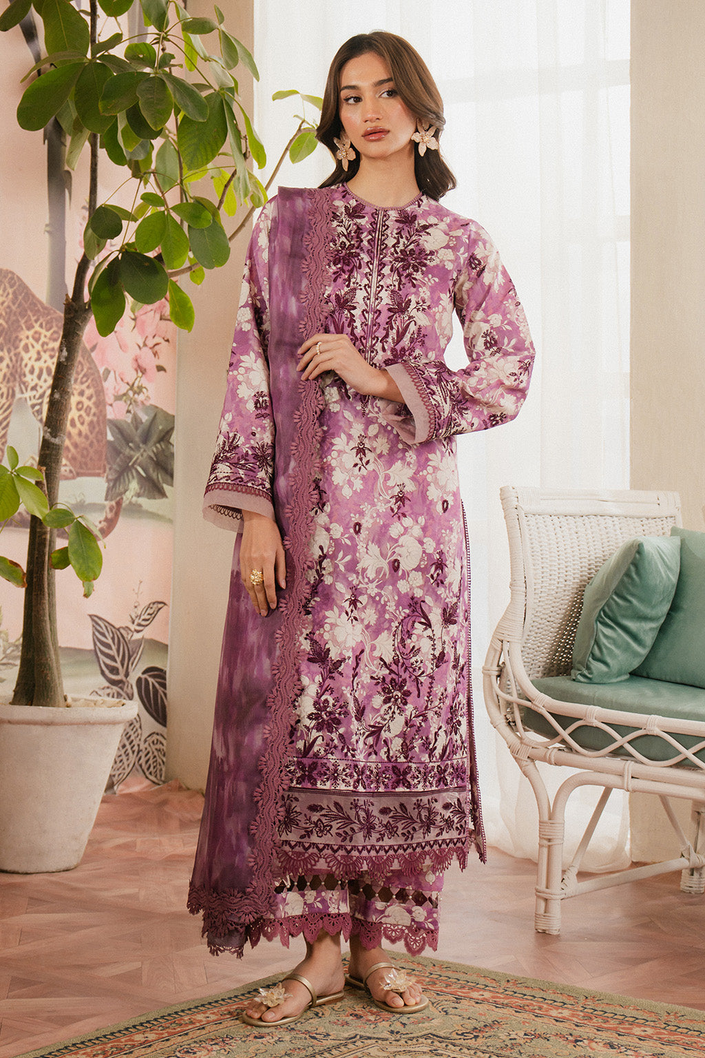 Ayzel | Armelia Printed Lawn 25 | Ren - House Of Hania