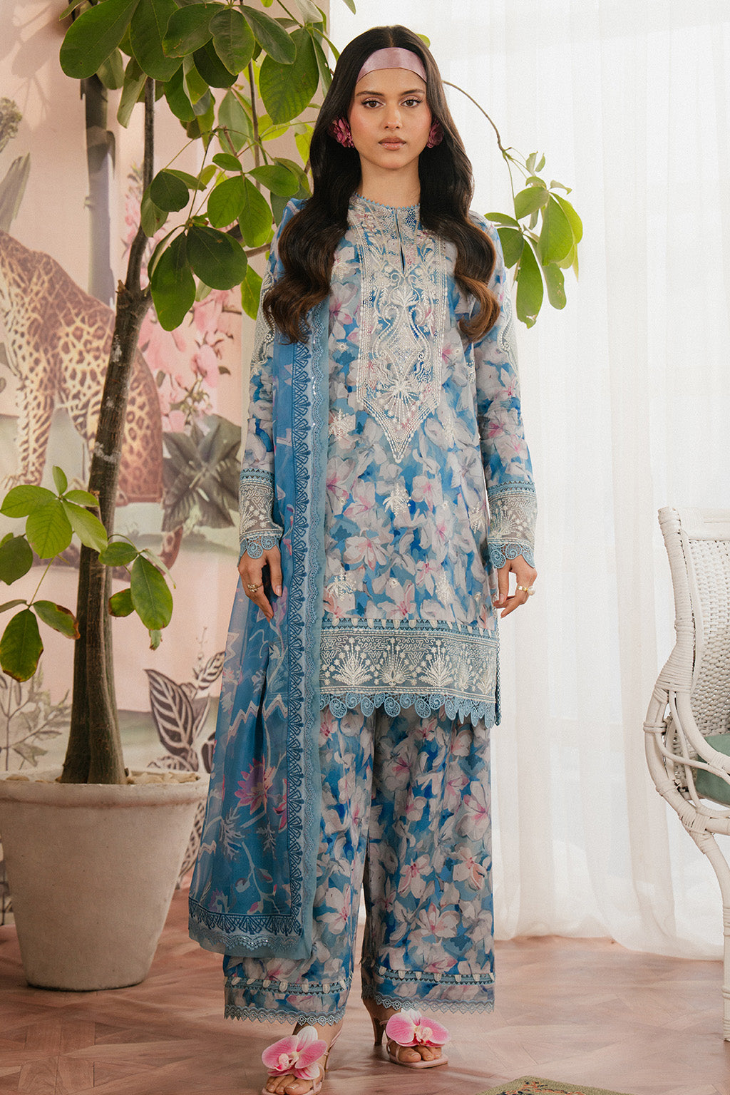 Ayzel | Armelia Printed Lawn 25 | Scilla - House Of Hania