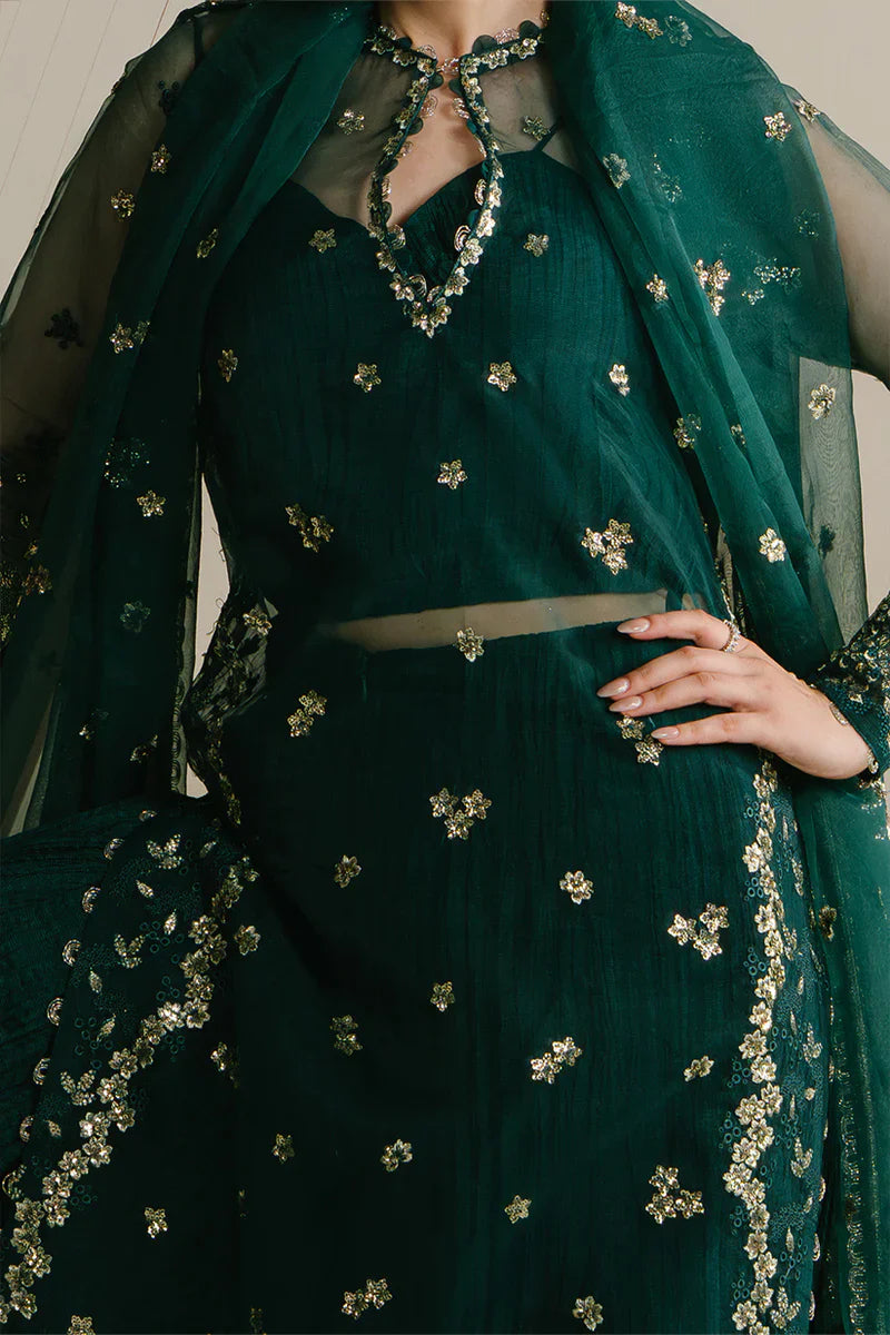Ayzel | Golden Hour Premium Pret | Emerald Nocturne - House Of Hania