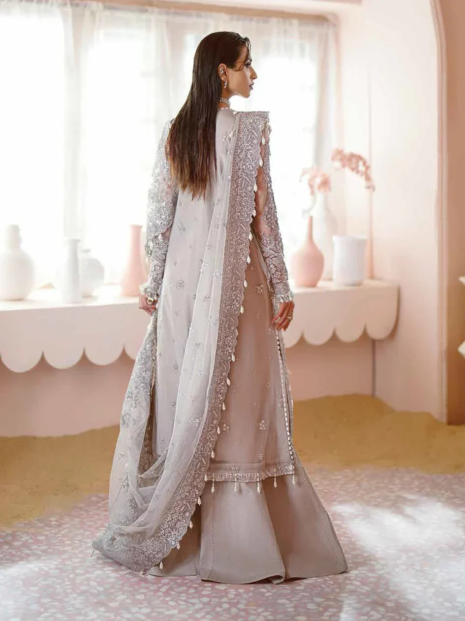 Ayzel Luminara Embroidered Net 3Pc Suit AWF-07 FREYA - House Of Hania