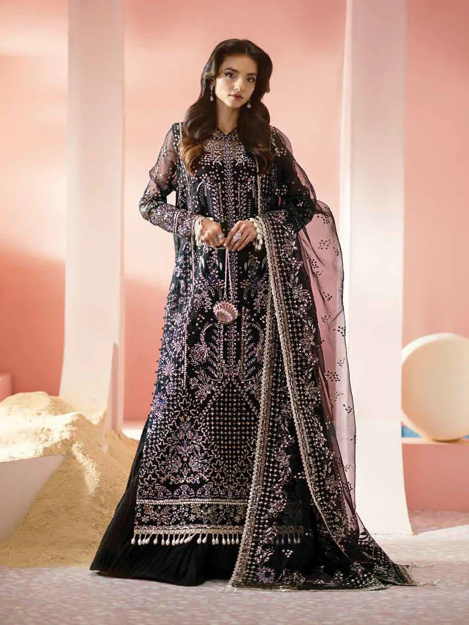 Ayzel Luminara Embroidered Organza 3Pc Suit AWF-01 MILAN - House Of Hania