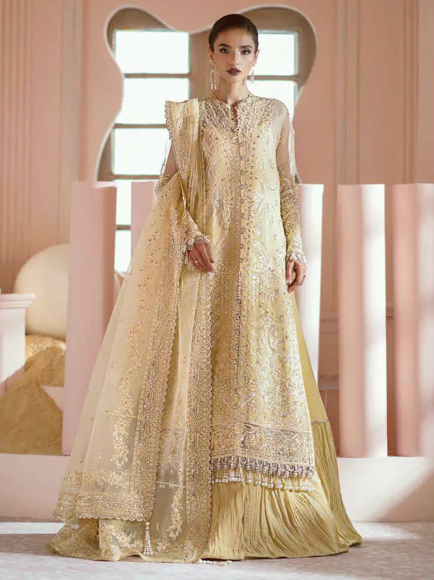 Ayzel Luminara Embroidered Organza 3Pc Suit AWF-02 LEIA - House Of Hania