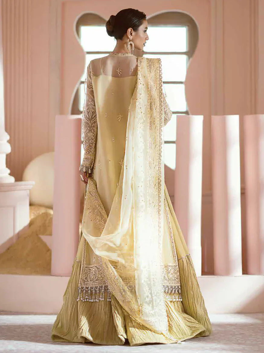 Ayzel Luminara Embroidered Organza 3Pc Suit AWF-02 LEIA - House Of Hania