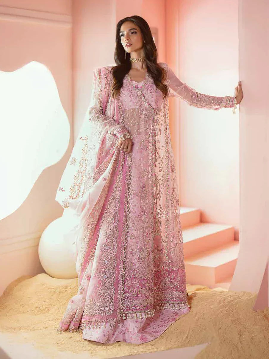 Ayzel Luminara Embroidered Organza 3Pc Suit AWF-04 BELLA - House Of Hania