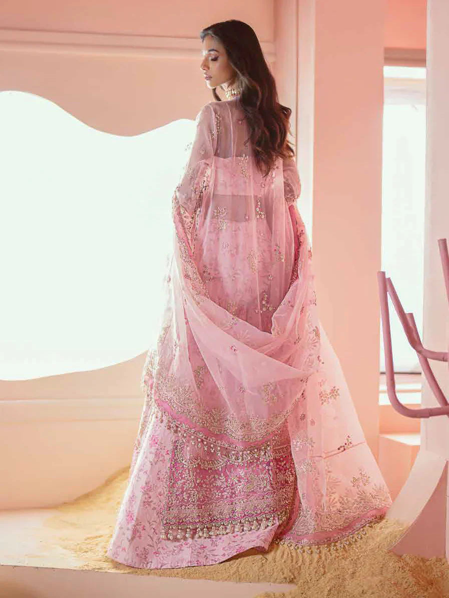 Ayzel Luminara Embroidered Organza 3Pc Suit AWF-04 BELLA - House Of Hania