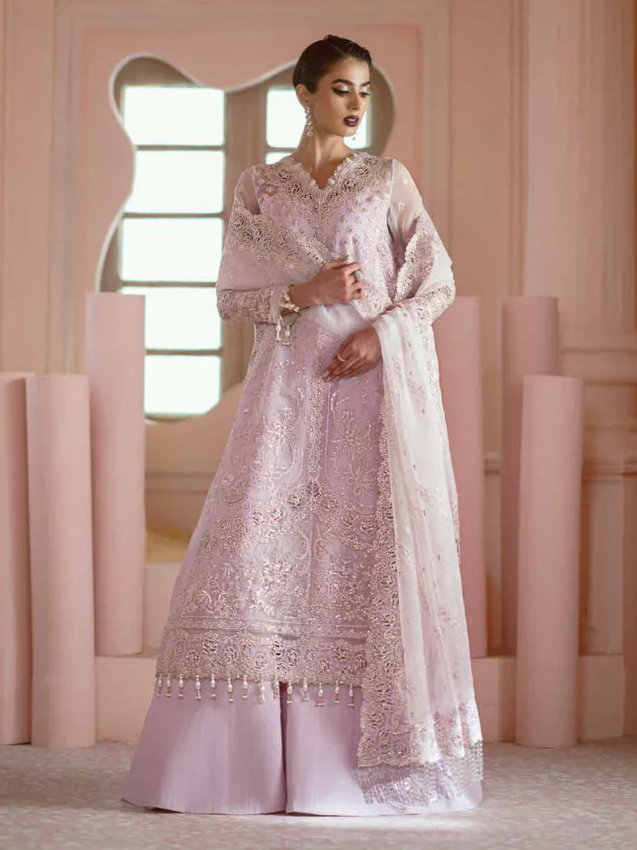 Ayzel Luminara Embroidered Organza 3Pc Suit AWF-06 CORA - House Of Hania