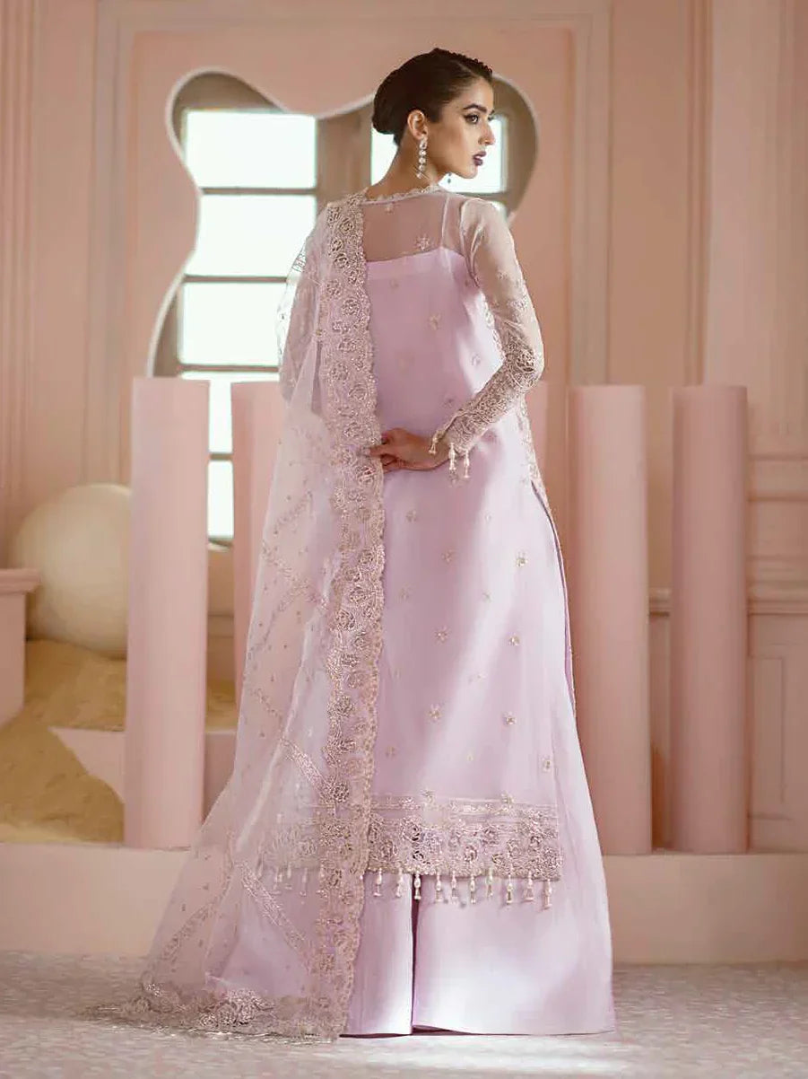 Ayzel Luminara Embroidered Organza 3Pc Suit AWF-06 CORA - House Of Hania