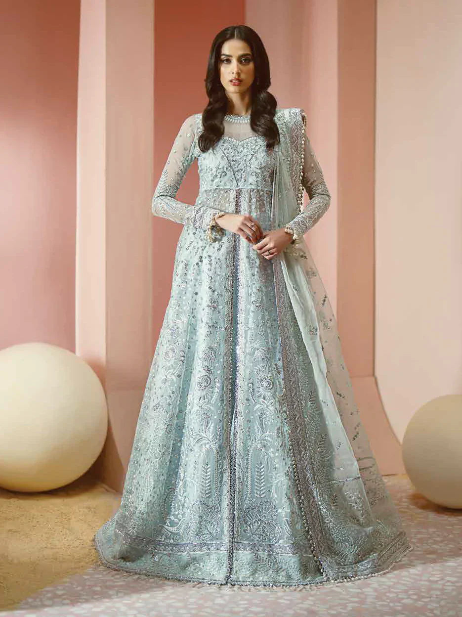 Ayzel Luminara Embroidered Organza 3Pc Suit AWF-09 TALIA - House Of Hania