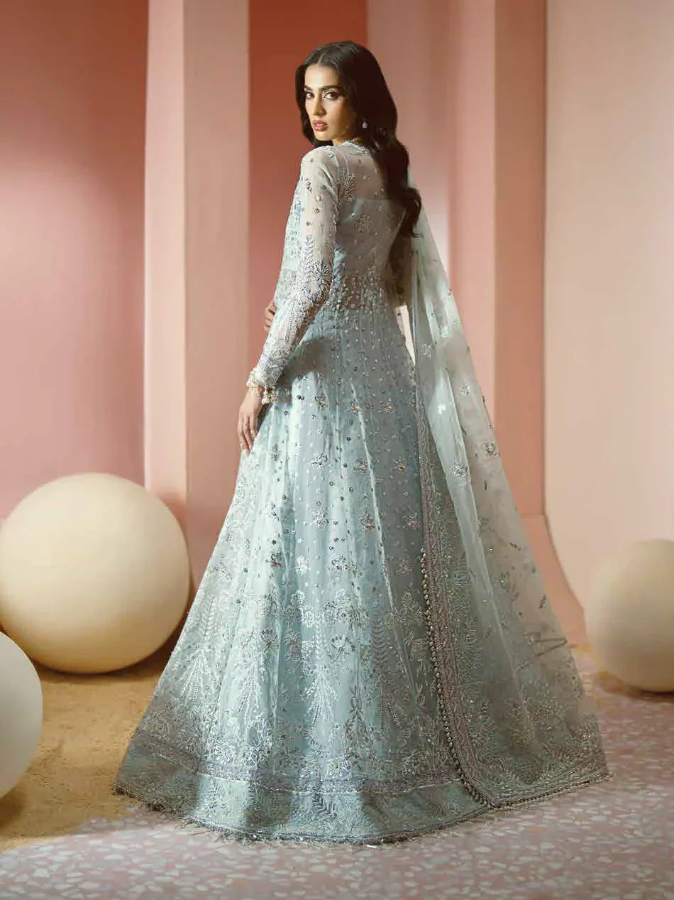 Ayzel Luminara Embroidered Organza 3Pc Suit AWF-09 TALIA - House Of Hania
