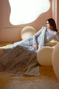 Ayzel Luminara Embroidered Organza 3Pc Suit AWF-09 TALIA - House Of Hania