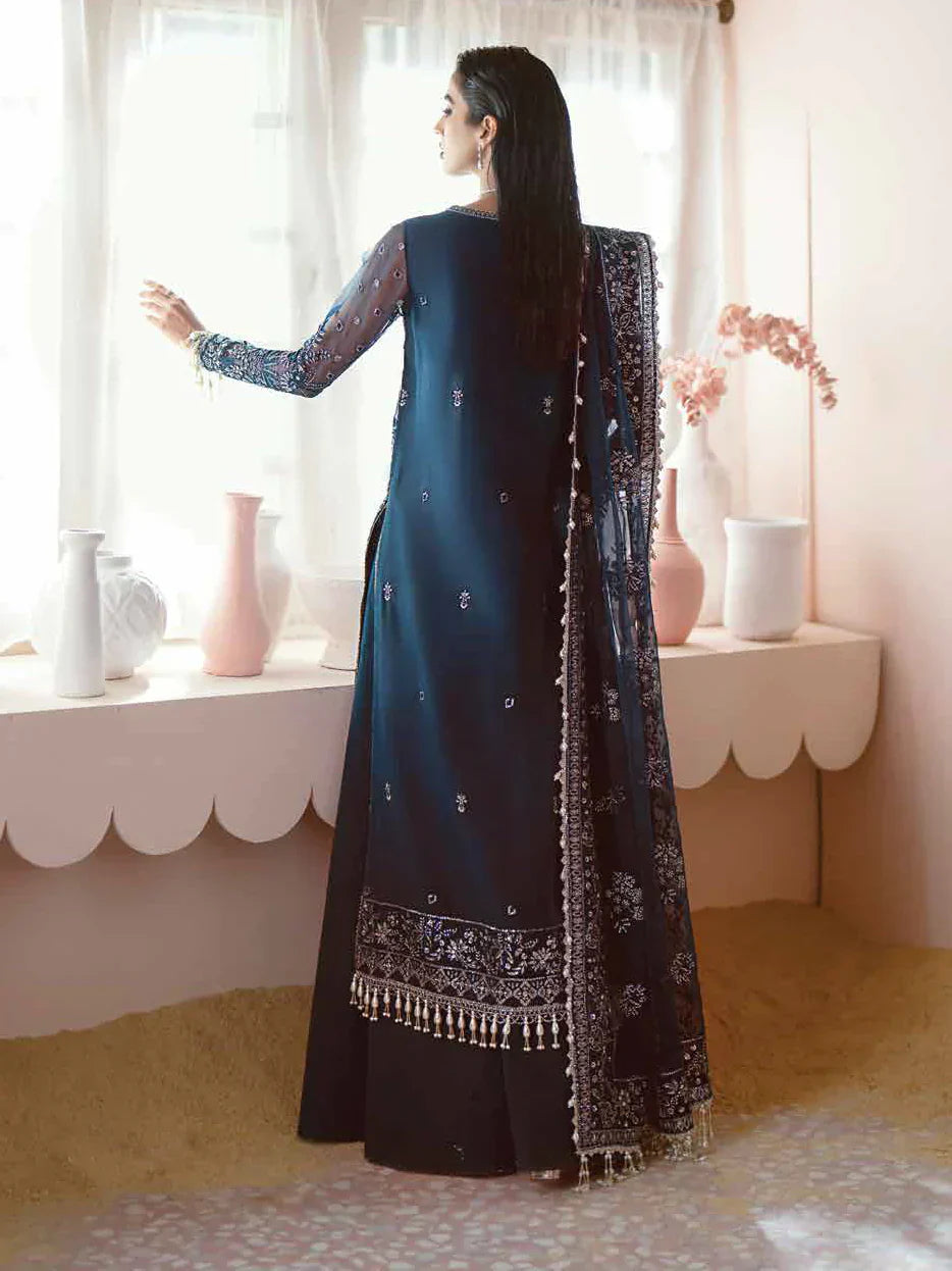 Ayzel Luminara Embroidered Organza 3Pc Suit AWF-10 MELA - House Of Hania