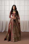Ayzel Mulaaqaat | Maroon Lehenga Choli Silk Festive Set - House Of Hania