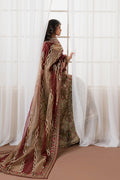 Ayzel Mulaaqaat | Maroon Lehenga Choli Silk Festive Set - House Of Hania