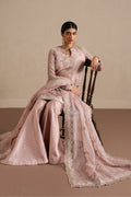 Ayzel Silsila | Peach Straight Shirt Silk Festive Set - House Of Hania