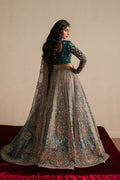 Ayzel Tassavur | Teal Green Lehenga Choli Silk Festive Set - House Of Hania