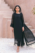 Azure | Embroidered Ensembles 3 Pcs | Charcoal Charm - House Of Hania