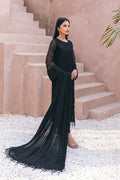Azure | Embroidered Ensembles 3 Pcs | Charcoal Charm - House Of Hania