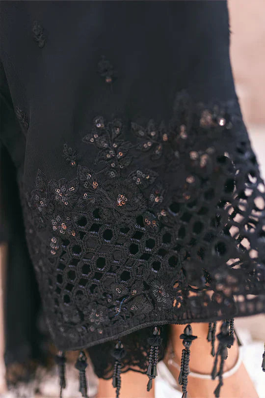 Azure | Embroidered Ensembles 3 Pcs | Charcoal Charm - House Of Hania
