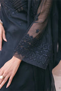Azure | Embroidered Ensembles 3 Pcs | Charcoal Charm - House Of Hania