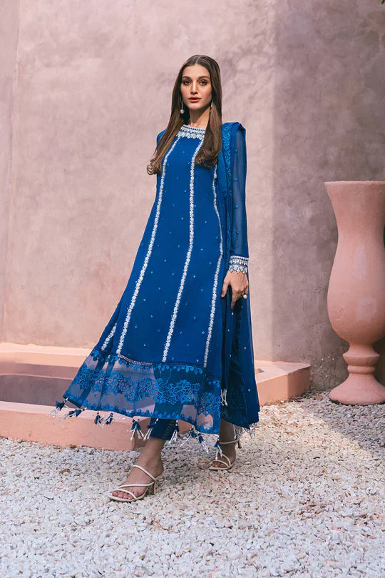 Azure | Embroidered Ensembles 3 Pcs | Radiant Sky - House Of Hania