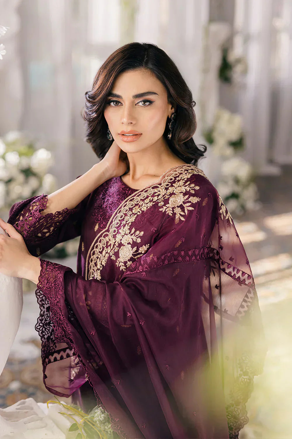 Azure | Ensembles Embroidered Formals | Almandine - House Of Hania