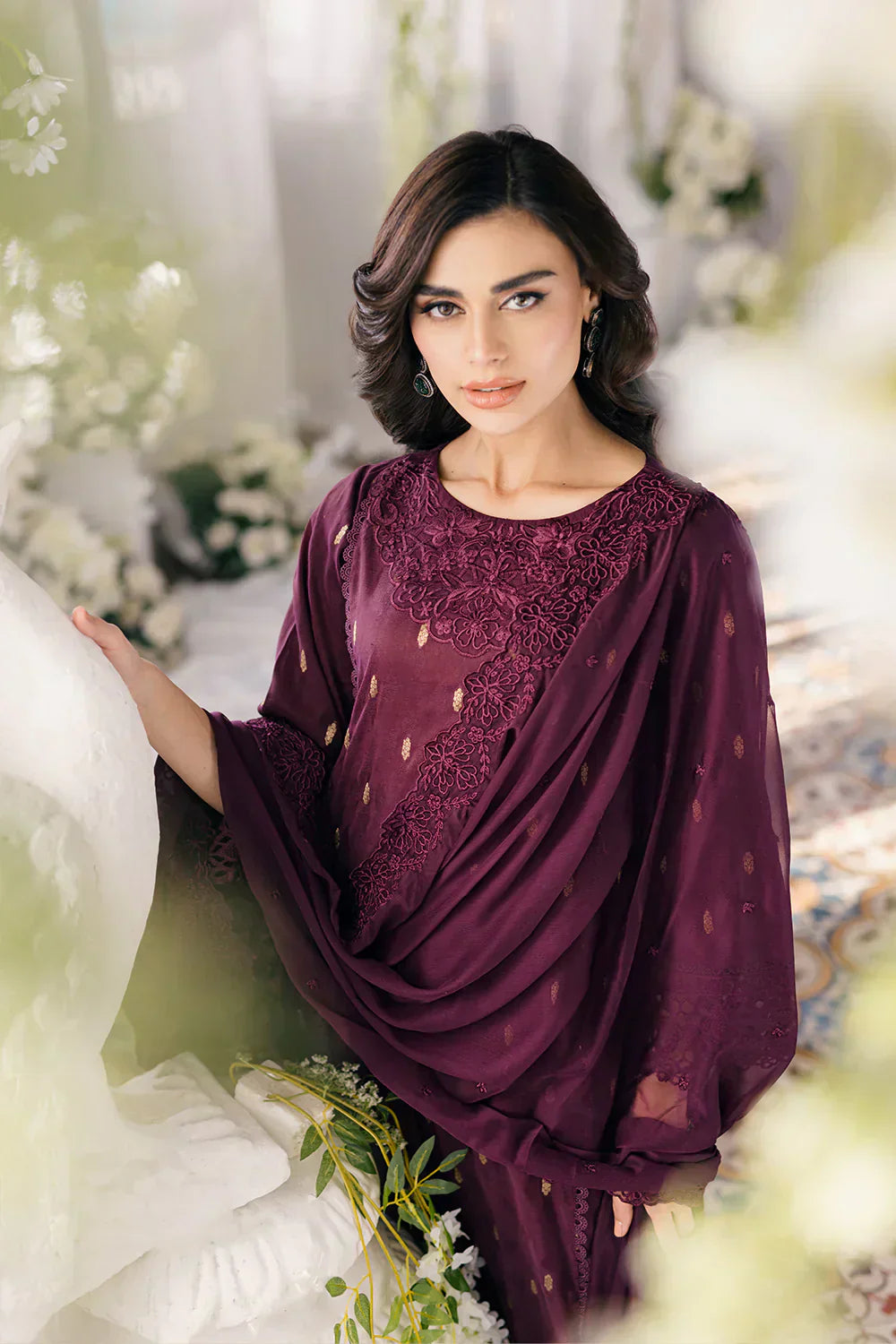 Azure | Ensembles Embroidered Formals | Almandine - House Of Hania