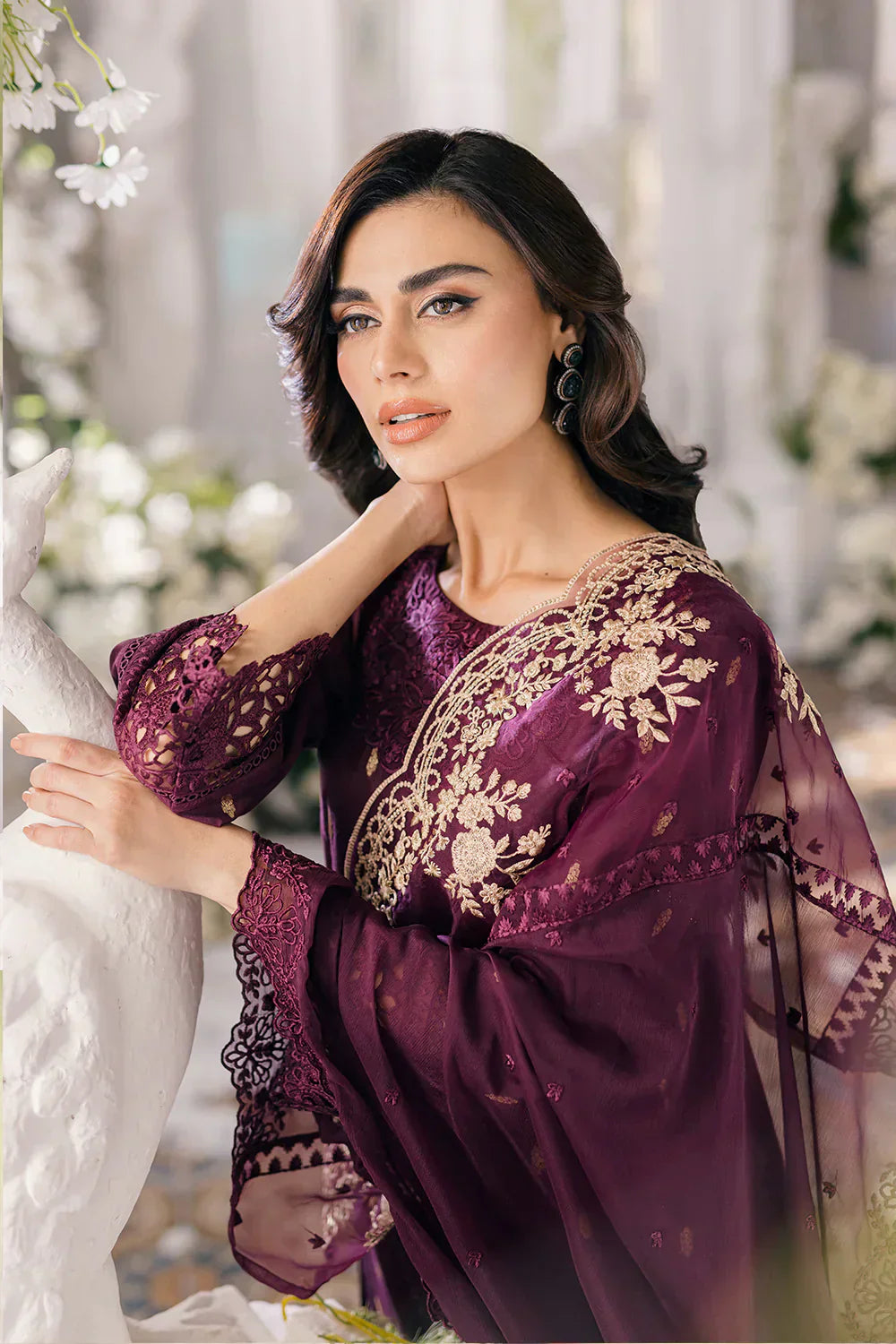 Azure | Ensembles Embroidered Formals | Almandine - House Of Hania