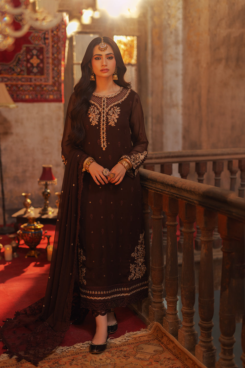 Azure | Ensembles Embroidered Formals | Amber Aura - House Of Hania