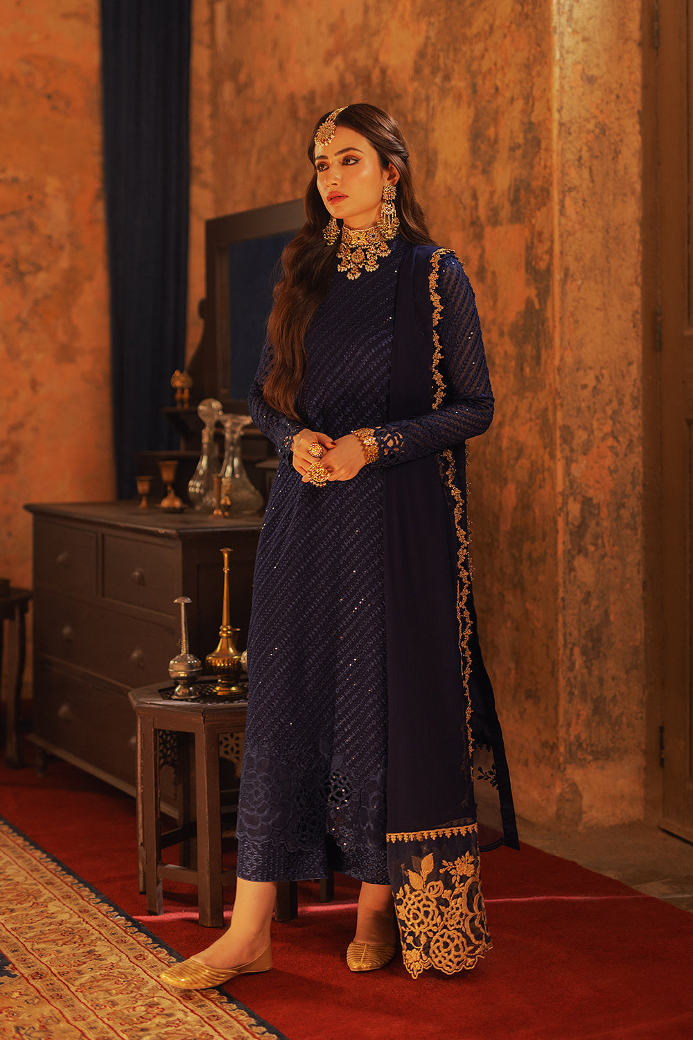 Azure | Ensembles Embroidered Formals | Aqua Serene - House Of Hania