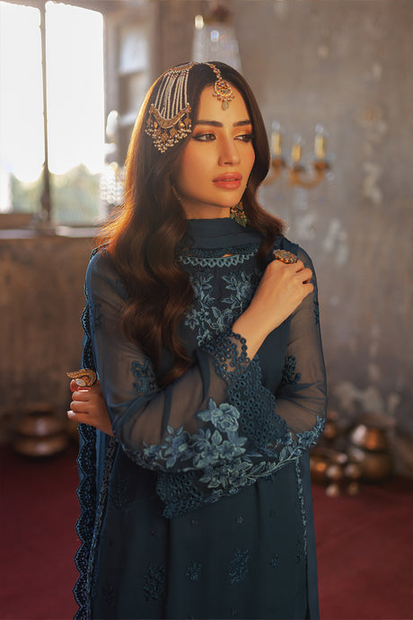 Azure | Ensembles Embroidered Formals | Botanical Bliss - House Of Hania