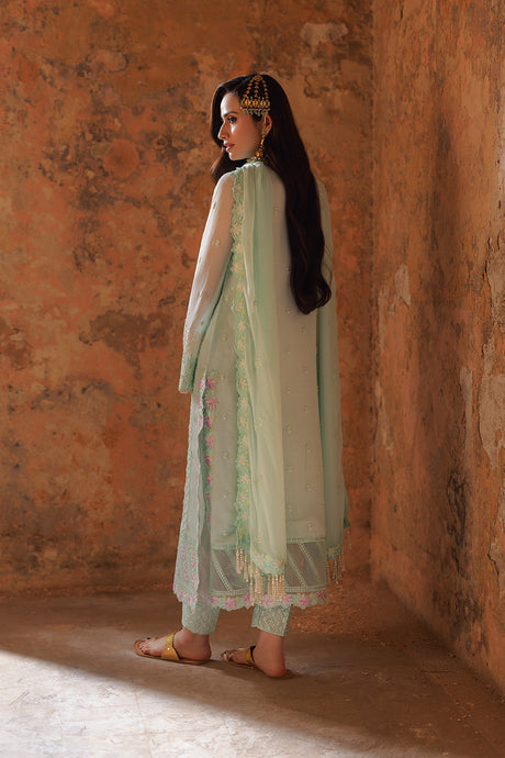 Azure | Ensembles Embroidered Formals | Floral Fern - House Of Hania