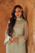 Azure | Ensembles Embroidered Formals | Floral Fern - House Of Hania