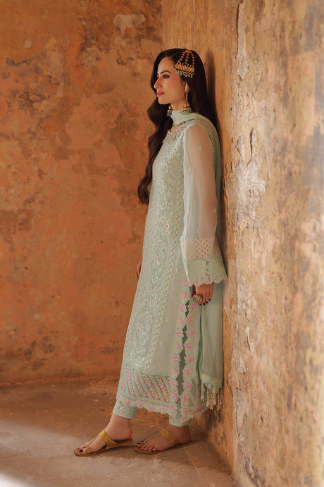 Azure | Ensembles Embroidered Formals | Floral Fern - House Of Hania