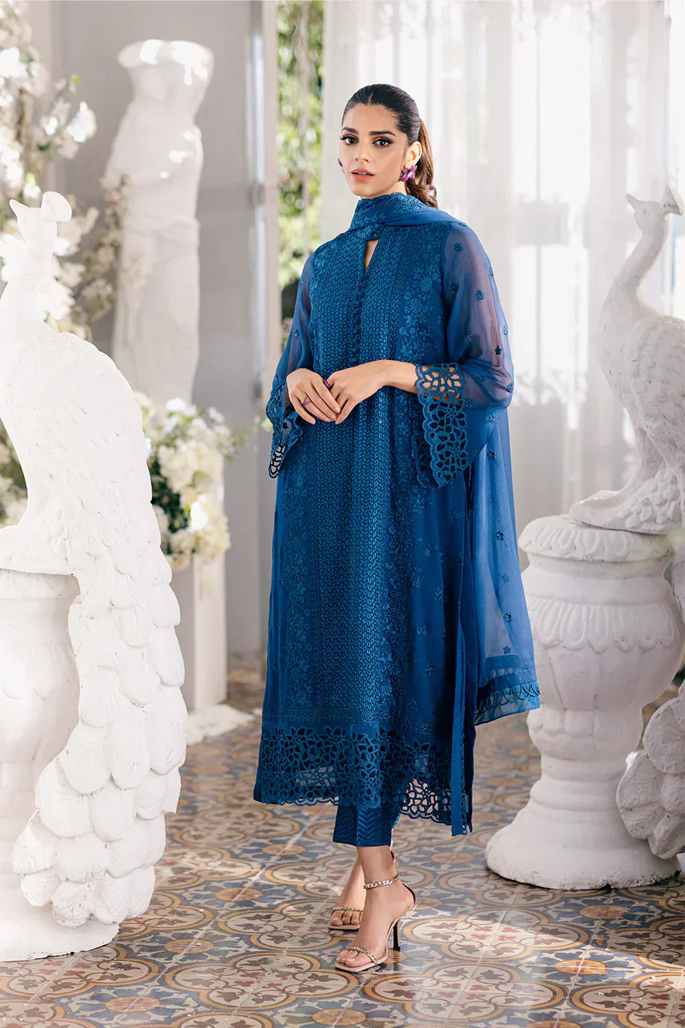 Azure | Ensembles Embroidered Formals | Galactic Glow - House Of Hania