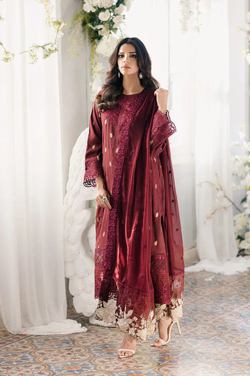 Azure | Ensembles Embroidered Formals | Imperial Wine - House Of Hania